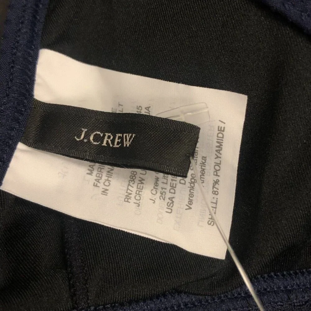 J. CREW Women's Blue Piqué french bikini top XXS AO842 - Picture 4 of 4